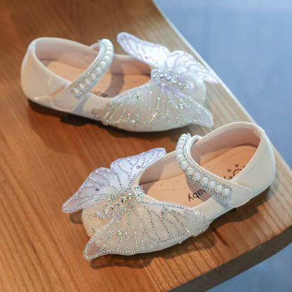Korean stone Butterfly Baby Shoes - LITTLE BEDOUIN - baby dress فستان اطفال