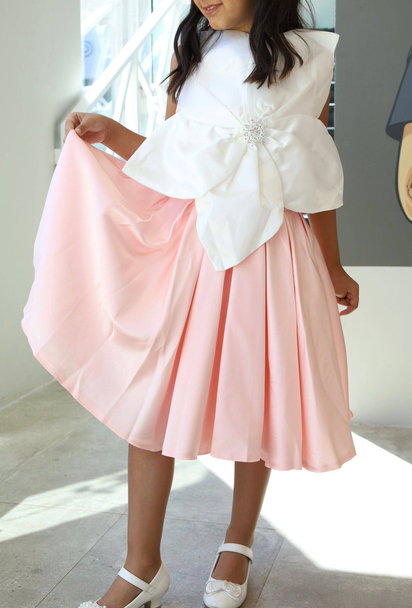 elegant and stylish dress for little girls and children in pink, فستان اطفال للحفلات